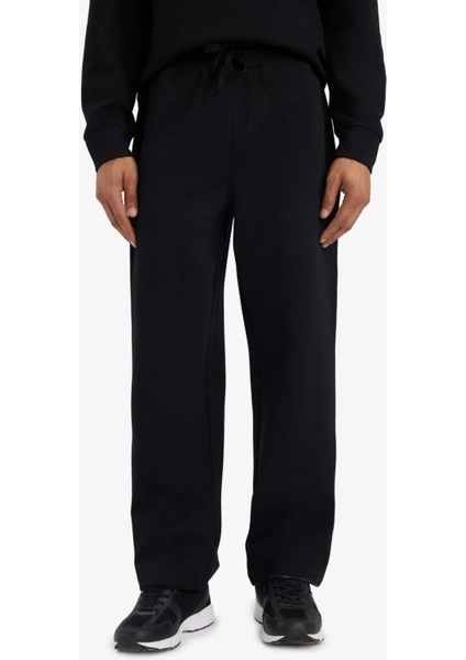 Wide Leg Beli Bağcıklı Geniş Paça Bol Eşofman Altı