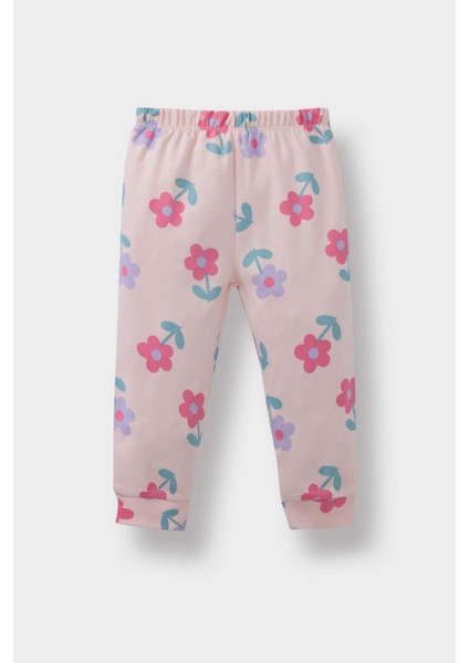 Kız Bebek Pijama Takımı Çiçek Desenli Uzun Kollu Üst Uzun Alt F0630A525AU fiyatları