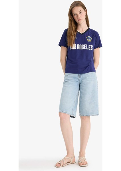 MLS Regular Fit V Yaka Baskılı Forma Kumaşı Kısa Kollu Tişört F8634AX25HS fiyatları