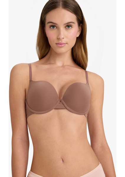 Push Up Micro Kaplı Yarım Dolgulu Balenli Tişört Bra Fall in Love Z3350AZ25AU