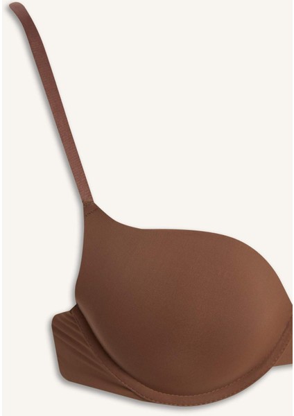 Push Up Micro Kaplı Yarım Dolgulu Balenli Tişört Bra Fall in Love Z3350AZ25AU