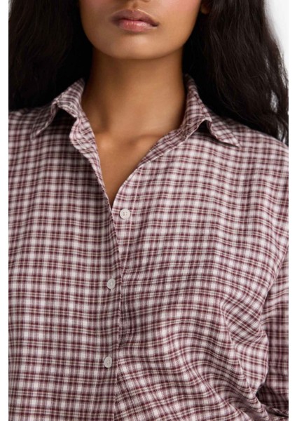 Regular Fit Kareli Uzun Kollu Gömlek F9082AX25AU fırsatları