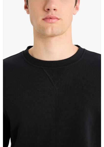 Regular Fit Bisiklet Yaka Basic Düz Kalın Sweatshirt T3777AZ25AU indirimleri