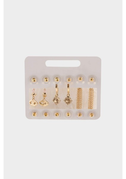Kadın 6'lı Gold Küpe F6618AXNS modelleri