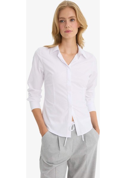 Fitted Bengalin Uzun Kollu Gömlek Y4651AZ25WN fırsatları