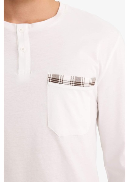 Pijama Takımı Regular Fit Uzun Kollu Üst Kareli Uzun Alt F7488AX25AU indirimleri