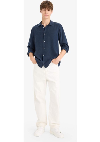 Regular Fit Twill Uzun Kollu Gömlek G0406AX25AU fırsatları