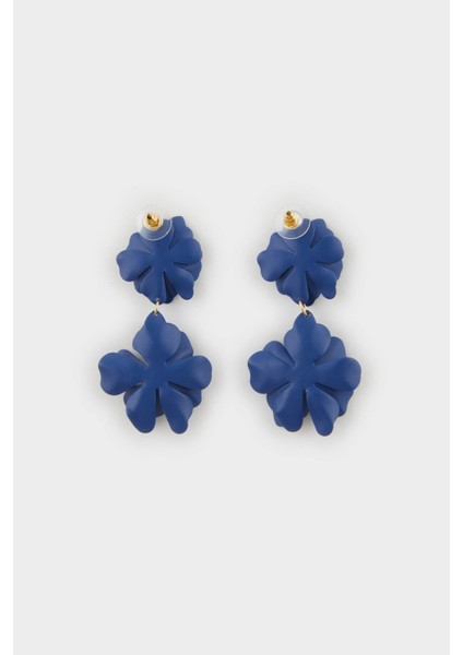 Kadın Lacivert Çiçekli Küpe F6631AXNS fiyatları