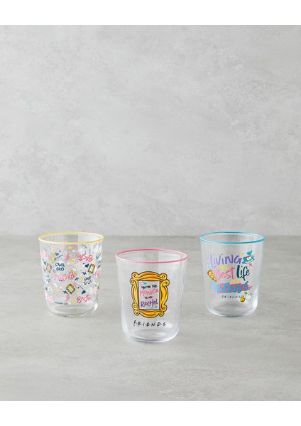 Friends Cam 3'lü Lisanslı Bardak 315 ml Renkli