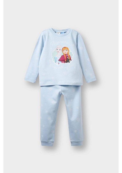Kız Bebek Frozen Pijama Takımı Uzun Kollu Üst Uzun Alt F4588A525AU