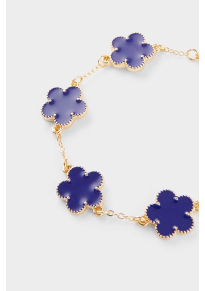 Kadın Lacivert Çiçekli Gold Bileklik F6611AXNS fiyatları
