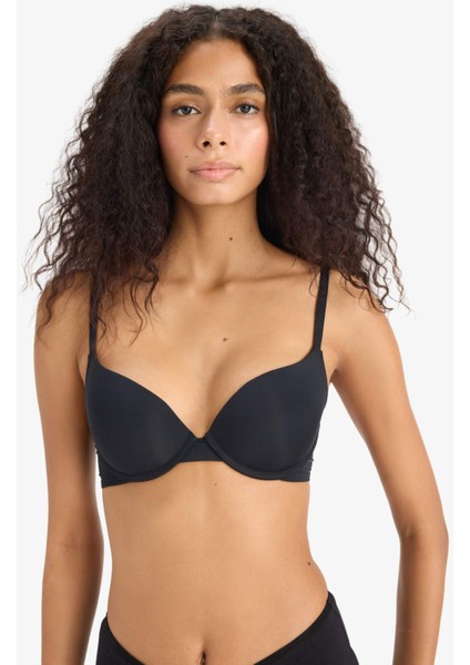 Push Up Micro Kaplı Yarım Dolgulu Balenli Tişört Bra Z3350AZ25AU