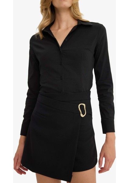 Regular Fit Bengalin Uzun Kollu Gömlek I5278AZ25AU fırsatları