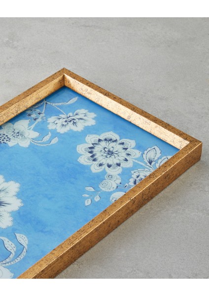 Rasphberry Dekoratif Tepsi 16X26 cm Mavi modelleri