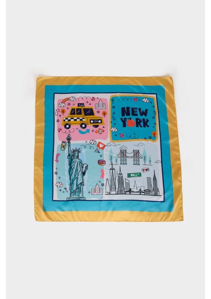 Kadın New York Temalı Fular G0800AXNS fiyatları