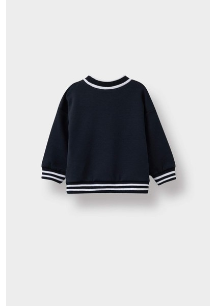 Erkek Bebek Bisiklet Yaka Baskılı Sweatshirt G1559A525AU modelleri