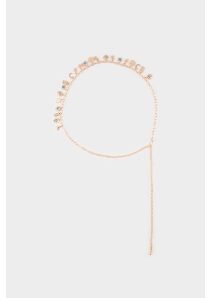 Kadın Mavi Taşlı Charmlı Bel Zinciri G0111AXNS modelleri