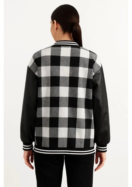 Kolları Suni Deri Içi Astarlı Oduncu Kolej Içi Ceket - Gri fiyatları