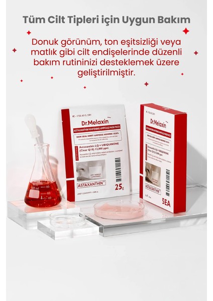 Leke Karşıtı Yüz Maskesi – Astaksantin + Koenzim Q10 Içerikli 5’li Set modelleri