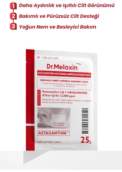 Leke Karşıtı Yüz Maskesi – Astaksantin + Koenzim Q10 Içerikli 5’li Set indirimleri