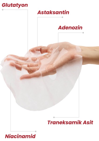 Leke Karşıtı Yüz Maskesi – Astaksantin + Koenzim Q10 Içerikli 5’li Set