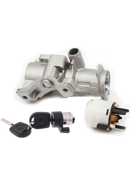 Ateşleme Kilit Muhafaza Başlangıç ​​anahtarı Kontak Kilit Silindiri Keys ile 4B0905851B Audi A3 A4 Vw Beetle Için 3B0905855G (Yurt Dışından)