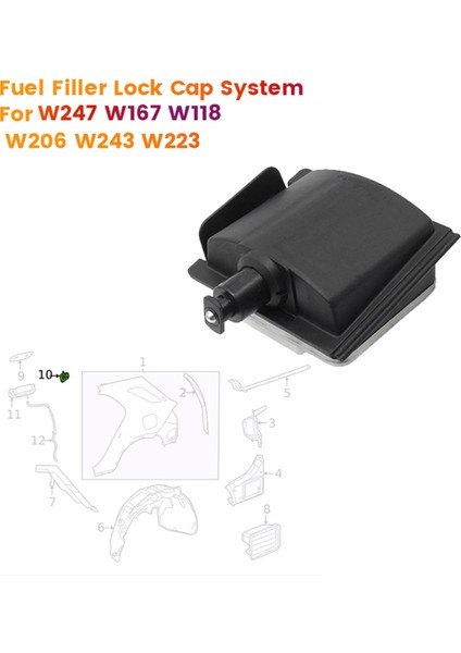 Merkezi Kapı Kilidi Motor Yakıt Dolgu Kapağı Sistemi A0008206112 Mercedes Benz W247 W167 W118 W206 W243 W223 A0008202205 (Yurt Dışından) fırsatları
