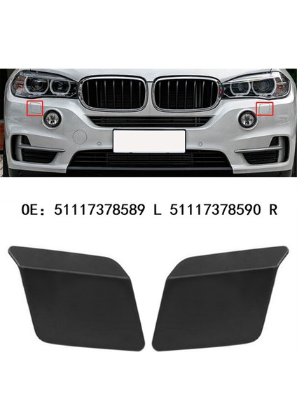 Ön Tampon Far Yıkayıcı Nozul Kapak Kapağı 51117378589 51117378590 Bmw X5 F15 F85 X5 25D 25DX 2014 2015 2016 (Yurt Dışından) modelleri