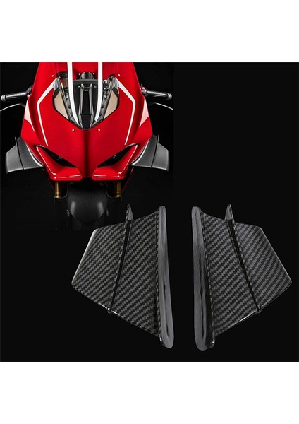 2x Motosiklet Kapısı Yan Kanat Aerodinamik Kanat Deflektörü Ducati Panigale V2 V4 899 959 1198 1299 (B) (Yurt Dışından) modelleri