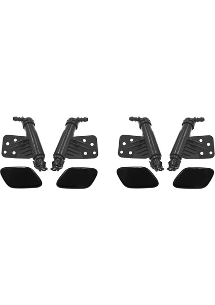 4x Far Yıkayıcı Nozul Kafası Işık Temizleme Sprey Pompası+ Kia Sportage Iv Için Kapak Kapağı 98681H3000 98671F1000 (Yurt Dışından)