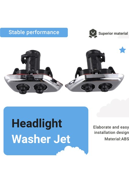 2pcs Kafa Işık Lambası Ön Cam Rondelası Nozullar Jet DA805833AA Chrysler Için Uygun 300 C 2005 2006 2007 (Yurt Dışından) indirimleri