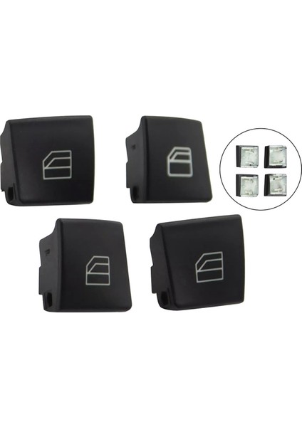 4pcs Sürücü Pencere Anahtarı Düğmesi Kapak Kapağı 2049055402 A2049055402 Mercedes-Benz Için E-Klasse W212 09-16 (Yurt Dışından)