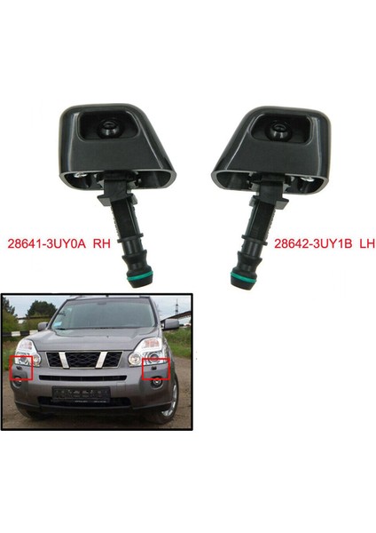 Nissan X-Trail Xtrail Için 4x T31 2008-2014 Far Yıkayıcı Püskürtme Nozul Jet Püskürtücü 28641-3UY0A 28642-3UY1B (Yurt Dışından) fiyatları