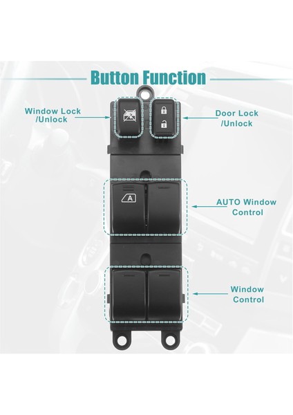 Nissan Versa 2010-2012 Için Ön Sürücü Tarafı Ana Güç Penceresi Anahtarı 1S12958 SW9947 25401ZW80A (Yurt Dışından) fiyatları