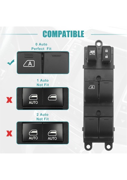 Nissan Versa 2010-2012 Için Ön Sürücü Tarafı Ana Güç Penceresi Anahtarı 1S12958 SW9947 25401ZW80A (Yurt Dışından) modelleri
