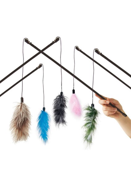 Karlıe Tüylü Kedi Oltası 60CM Gnzrz