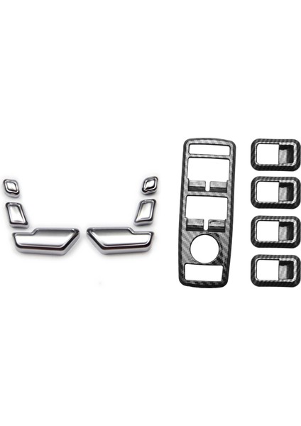 1set Pencere Anahtarı Düğmesi Trim Mercedes Için Benz A B C E Cla Gla &amp; 1set Zıncs Alaşım Kapısı Koltuk Ayarlama Düğmesi Anahtarı Kapak (Yurt Dışından)