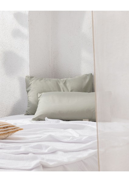 Manon %100 Pamuk 2'li Yastık Kılıfı Seti - Yeşil