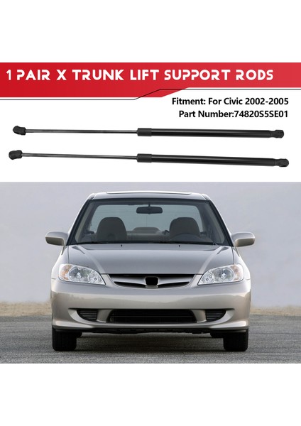 Kamyon Asansör Destek Çubuk Emici Yay Damper Gaz Yay Kaldırma Strut 74820S5SE01 Honda Civic 2002-2005 (Yurt Dışından) fırsatları