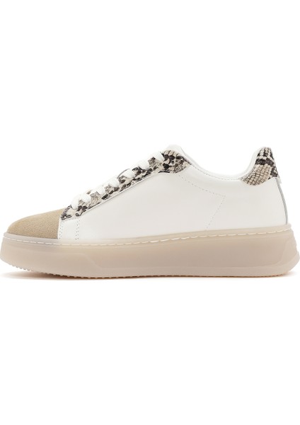 Kadın Bej New Era Bağcıklı Deri Sneaker G03G100017 fiyatları