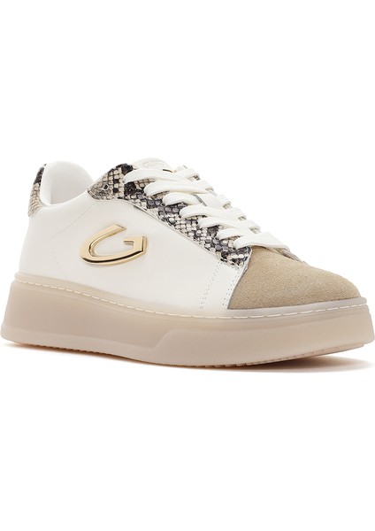 Kadın Bej New Era Bağcıklı Deri Sneaker G03G100017