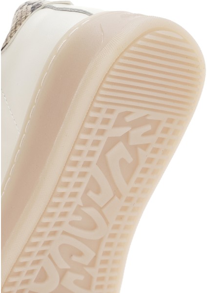 Kadın Bej New Era Bağcıklı Deri Sneaker G03G100017