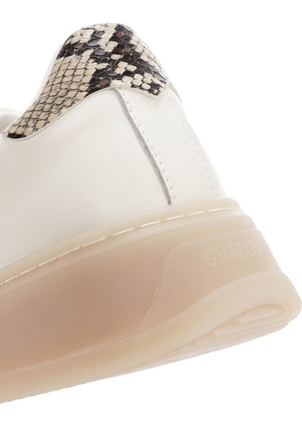 Kadın Bej New Era Bağcıklı Deri Sneaker G03G100017