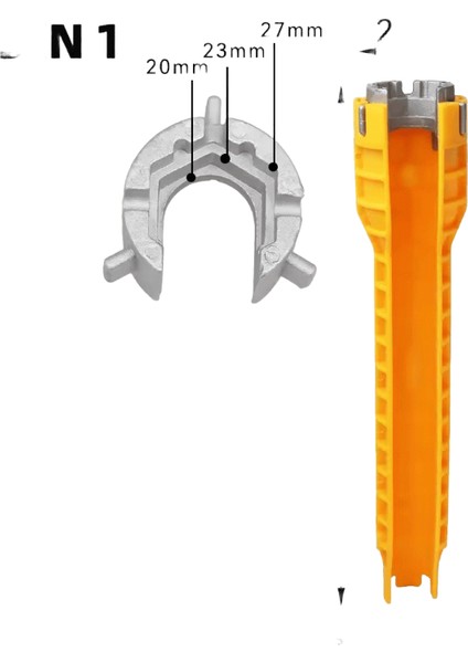 8 1 Flume Anahtarı Havza Musluk Yükleyici Tuvalet Kase Lavabo Banyo Mutfak Sıhhi Tesisat Için Çok Fonksiyonlu Anahtarı Onarım Araçları Renk: 5 In 1 Ye (Yurt Dışından)