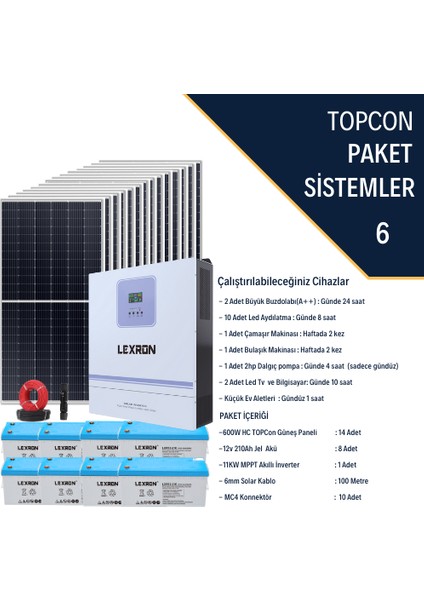 Monokristalli Büyük Ev Paketi (Paket 6)