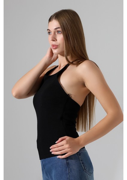 Slim Fit Dar Kesim Arkadan Askılı U Yaka Askılı Basic Body Kadın Atlet 22064 Siyah fiyatları