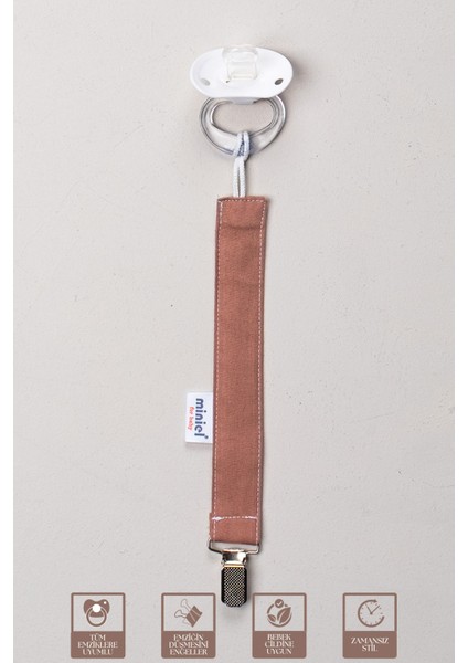 Unisex Bebek Pamuklu Kumaş Renkli 3lü Emzik Tutucu / Emzik Zinciri / Emzik Askısı Seti fırsatları