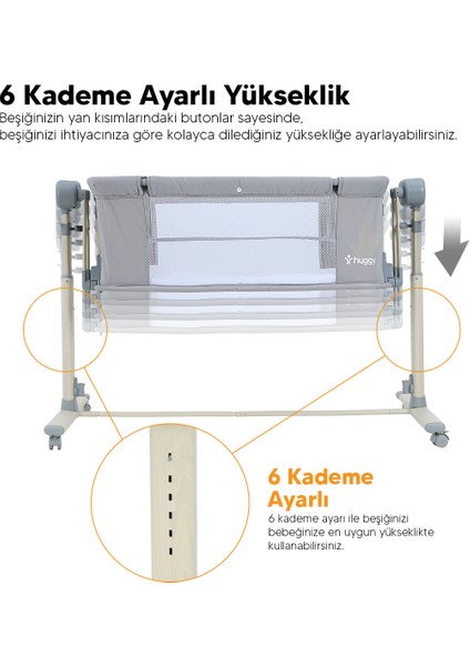 Swing Me Akıllı Beşik – Otomatik Sallanabilir, Ağlamaya Duyarlı Anne Yanı Oyun Parkı