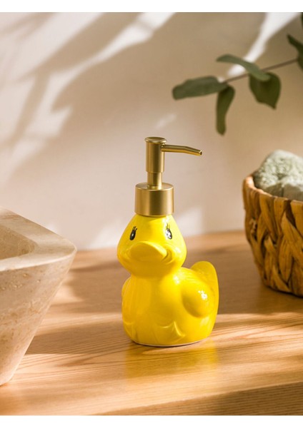 Ördek Figürlü Seramik Sıvı Sabunluk