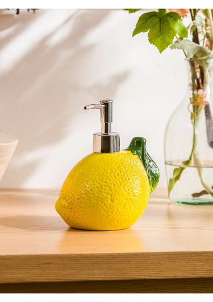 Sarı Limon Figürlü Seramik Sıvı Sabunluk